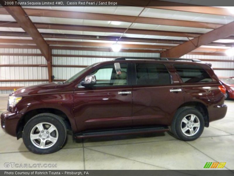 Cassis Red Pearl / Sand Beige 2008 Toyota Sequoia Limited 4WD
