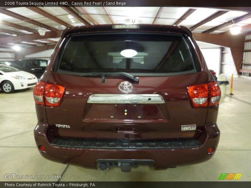 Cassis Red Pearl / Sand Beige 2008 Toyota Sequoia Limited 4WD