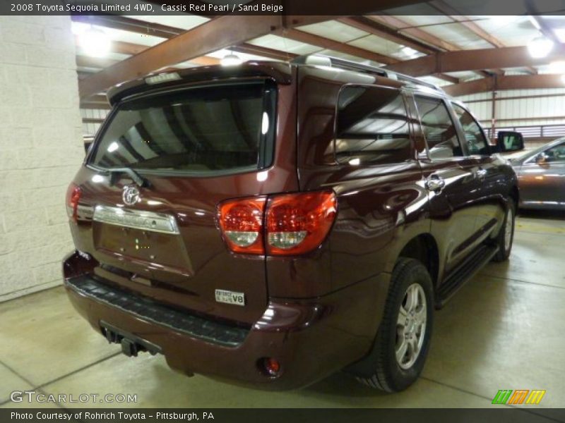 Cassis Red Pearl / Sand Beige 2008 Toyota Sequoia Limited 4WD