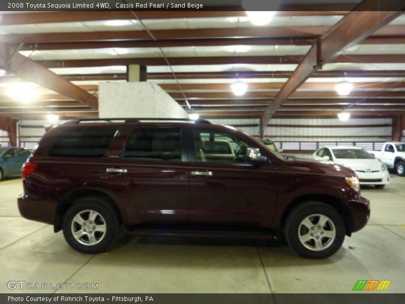 Cassis Red Pearl / Sand Beige 2008 Toyota Sequoia Limited 4WD