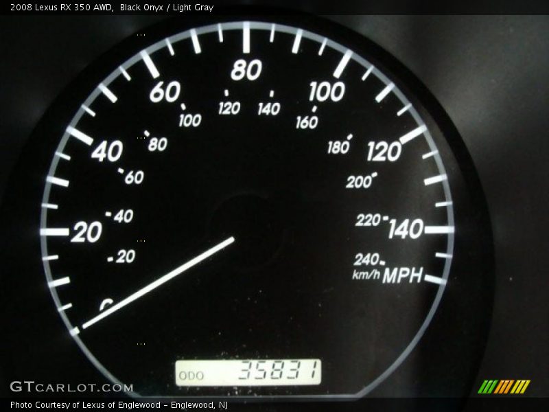 Black Onyx / Light Gray 2008 Lexus RX 350 AWD