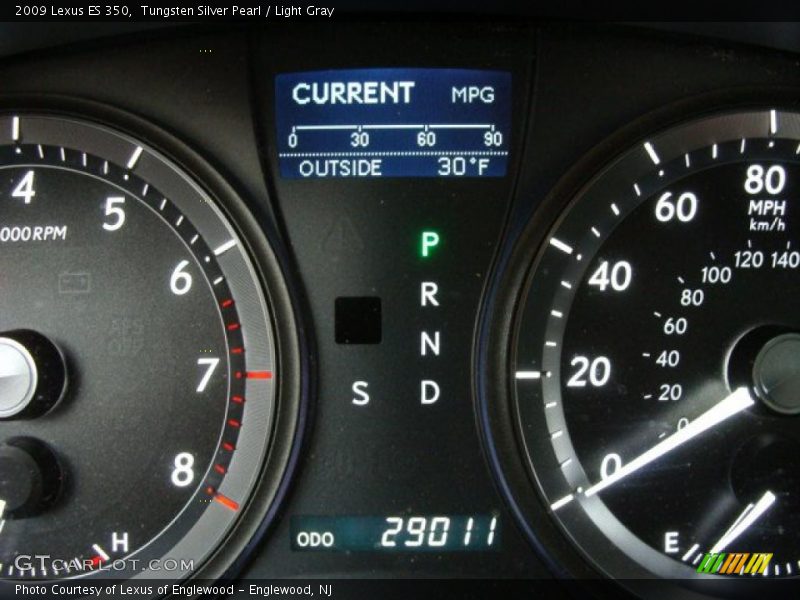 Tungsten Silver Pearl / Light Gray 2009 Lexus ES 350