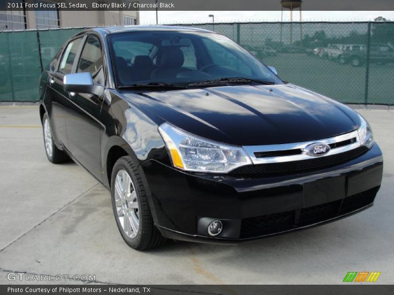 Ebony Black / Charcoal Black 2011 Ford Focus SEL Sedan
