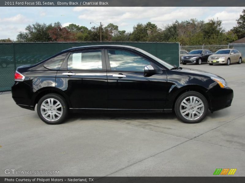 Ebony Black / Charcoal Black 2011 Ford Focus SEL Sedan