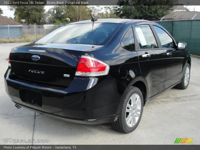Ebony Black / Charcoal Black 2011 Ford Focus SEL Sedan