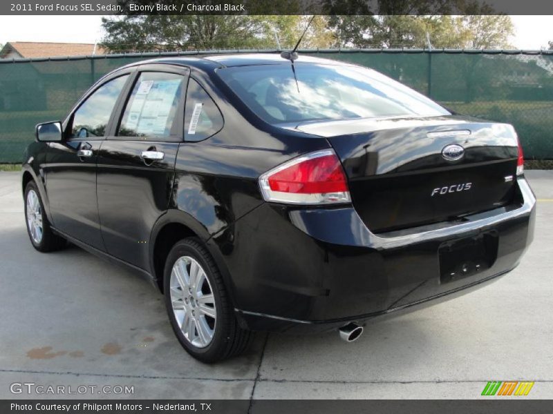 Ebony Black / Charcoal Black 2011 Ford Focus SEL Sedan
