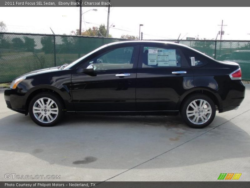 Ebony Black / Charcoal Black 2011 Ford Focus SEL Sedan