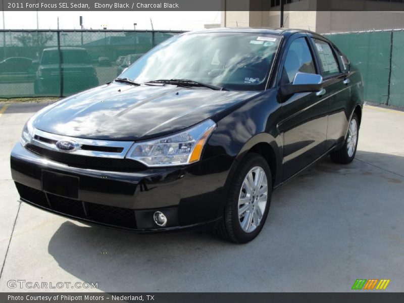 Ebony Black / Charcoal Black 2011 Ford Focus SEL Sedan