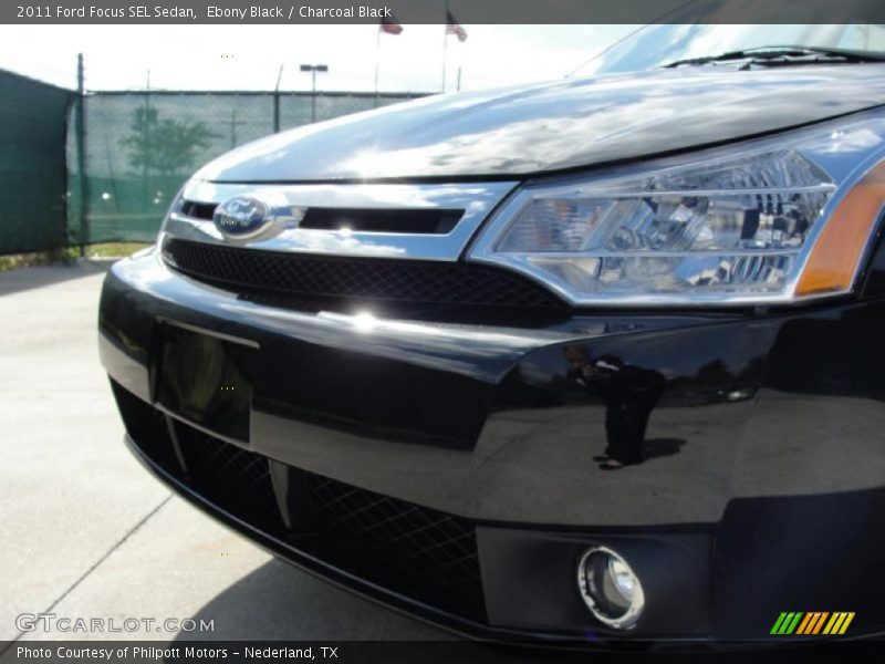 Ebony Black / Charcoal Black 2011 Ford Focus SEL Sedan