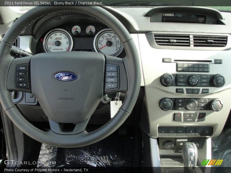 Ebony Black / Charcoal Black 2011 Ford Focus SEL Sedan