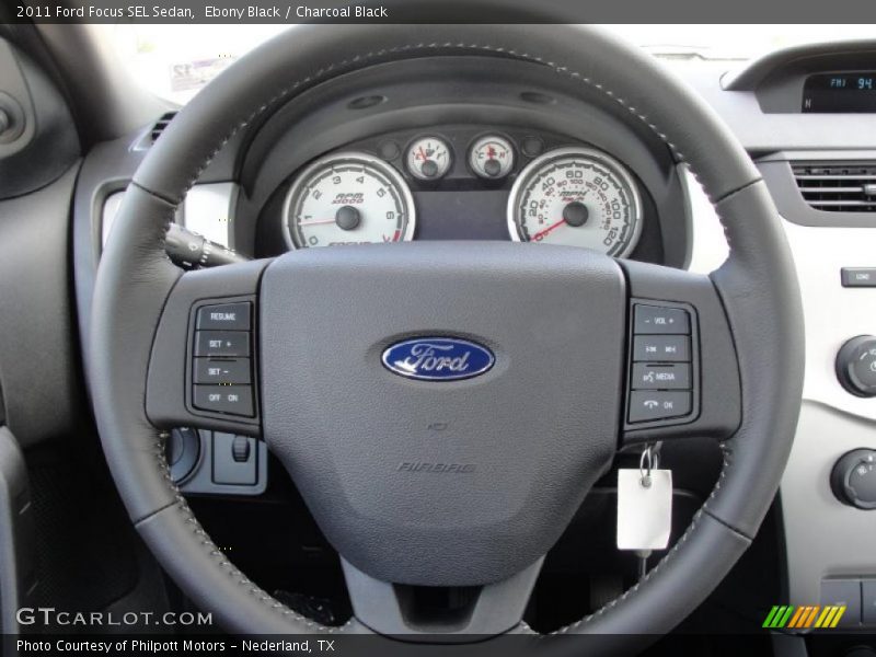 Ebony Black / Charcoal Black 2011 Ford Focus SEL Sedan