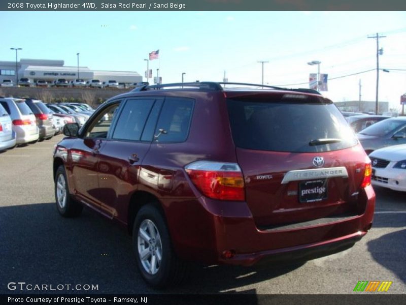 Salsa Red Pearl / Sand Beige 2008 Toyota Highlander 4WD