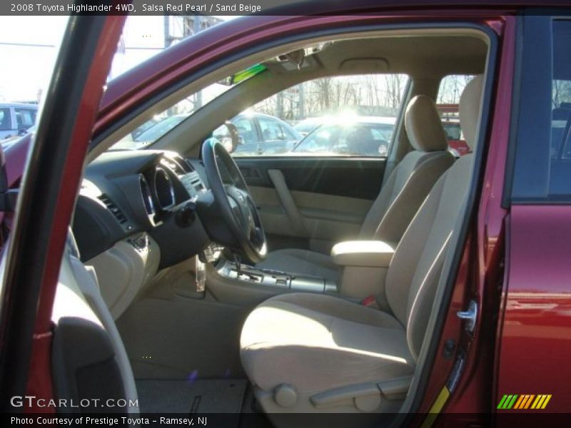 Salsa Red Pearl / Sand Beige 2008 Toyota Highlander 4WD