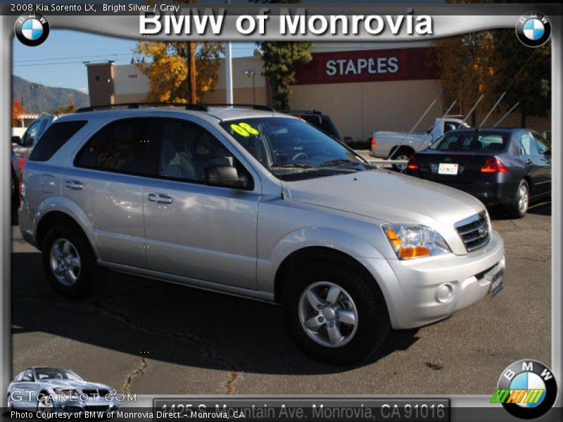 Bright Silver / Gray 2008 Kia Sorento LX