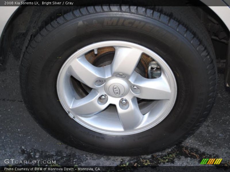 Bright Silver / Gray 2008 Kia Sorento LX