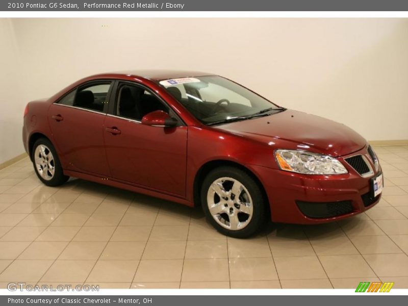 Performance Red Metallic / Ebony 2010 Pontiac G6 Sedan