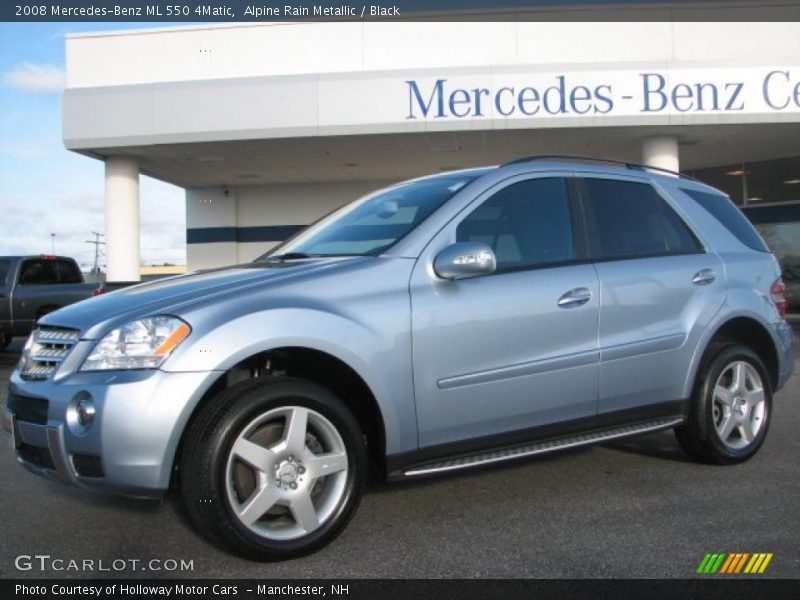Alpine Rain Metallic / Black 2008 Mercedes-Benz ML 550 4Matic