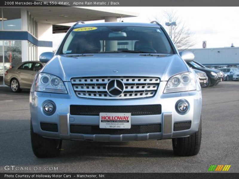 Alpine Rain Metallic / Black 2008 Mercedes-Benz ML 550 4Matic
