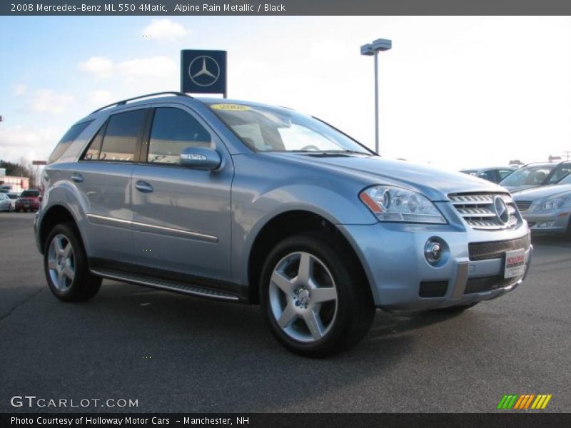 Alpine Rain Metallic / Black 2008 Mercedes-Benz ML 550 4Matic