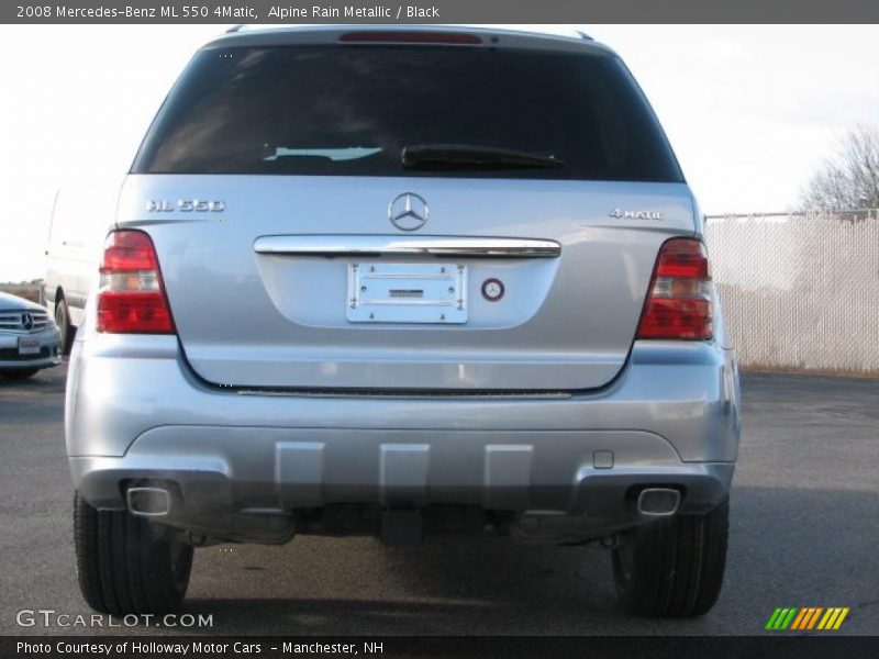 Alpine Rain Metallic / Black 2008 Mercedes-Benz ML 550 4Matic