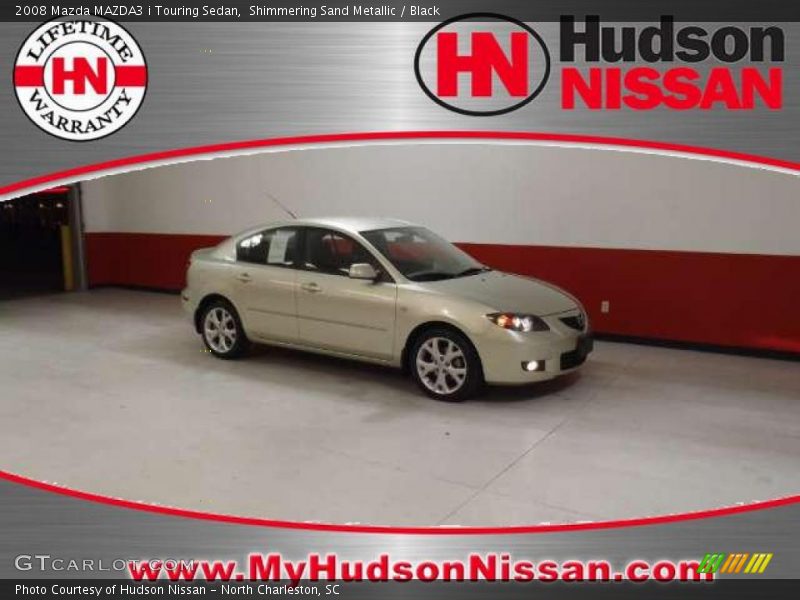 Shimmering Sand Metallic / Black 2008 Mazda MAZDA3 i Touring Sedan