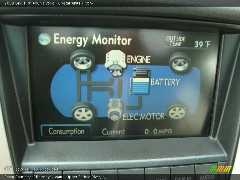 Controls of 2008 RX 400h Hybrid