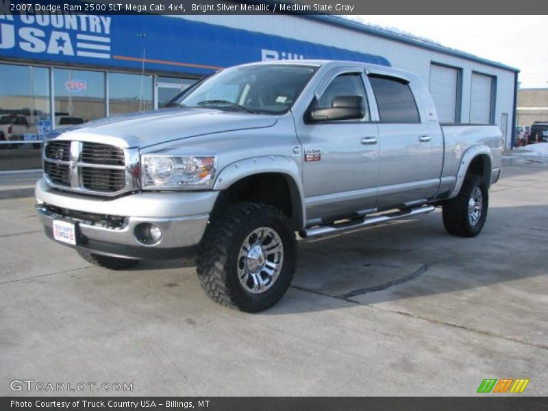 Bright Silver Metallic / Medium Slate Gray 2007 Dodge Ram 2500 SLT Mega Cab 4x4