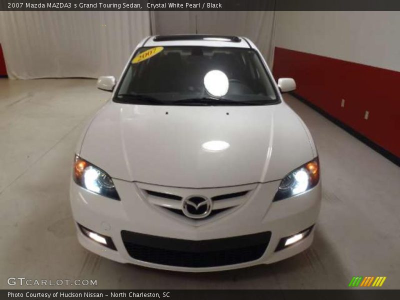 Crystal White Pearl / Black 2007 Mazda MAZDA3 s Grand Touring Sedan