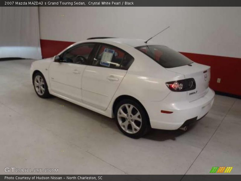 Crystal White Pearl / Black 2007 Mazda MAZDA3 s Grand Touring Sedan