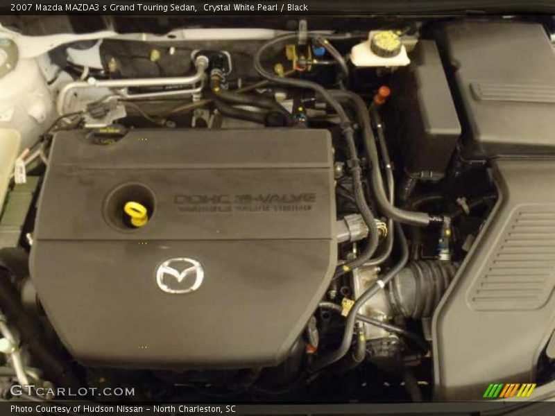 Crystal White Pearl / Black 2007 Mazda MAZDA3 s Grand Touring Sedan
