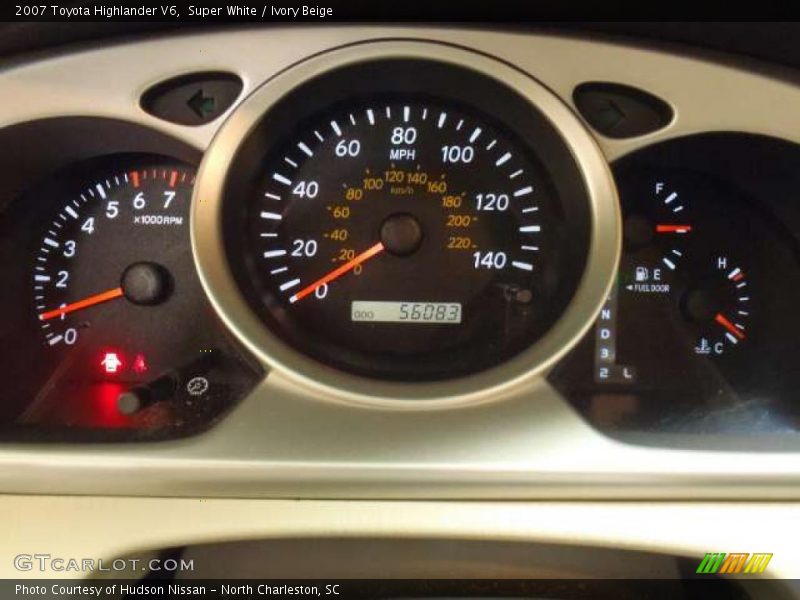 Super White / Ivory Beige 2007 Toyota Highlander V6