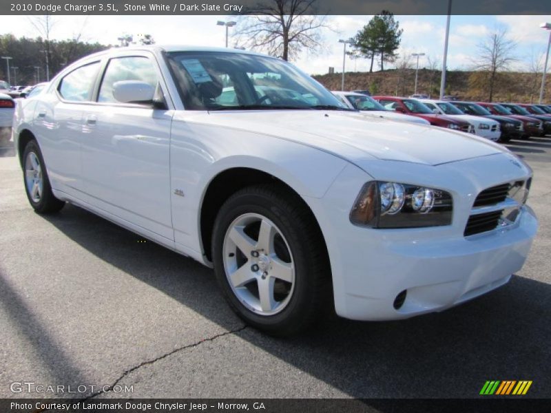 Stone White / Dark Slate Gray 2010 Dodge Charger 3.5L