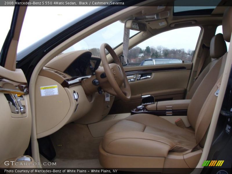 Black / Cashmere/Savanna 2008 Mercedes-Benz S 550 4Matic Sedan