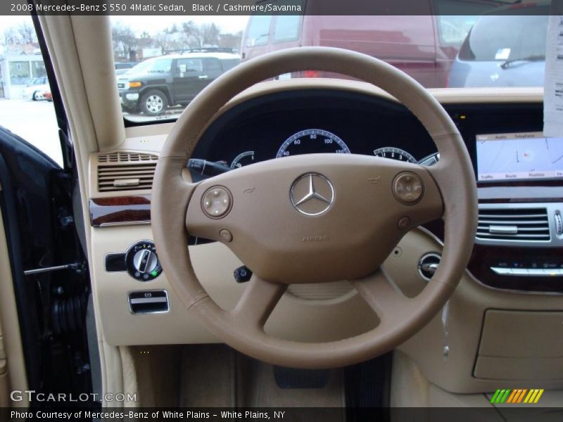 Black / Cashmere/Savanna 2008 Mercedes-Benz S 550 4Matic Sedan