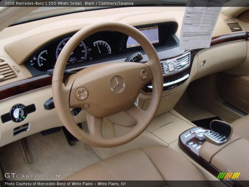 Black / Cashmere/Savanna 2008 Mercedes-Benz S 550 4Matic Sedan