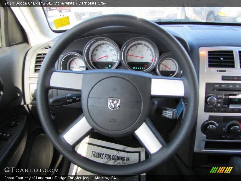 Stone White / Dark Slate Gray 2010 Dodge Charger 3.5L
