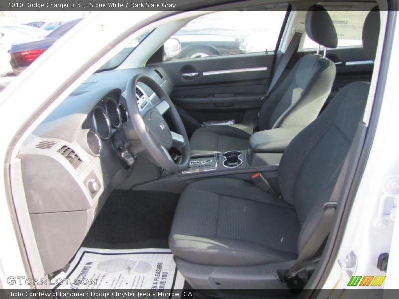 Stone White / Dark Slate Gray 2010 Dodge Charger 3.5L
