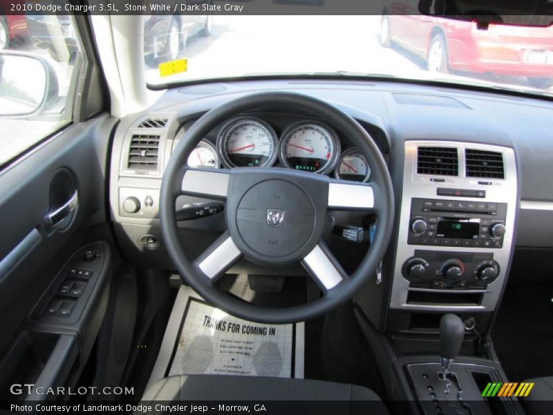 Stone White / Dark Slate Gray 2010 Dodge Charger 3.5L