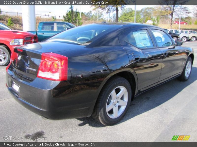 Brilliant Black Crystal Pearl / Dark Slate Gray 2010 Dodge Charger 3.5L