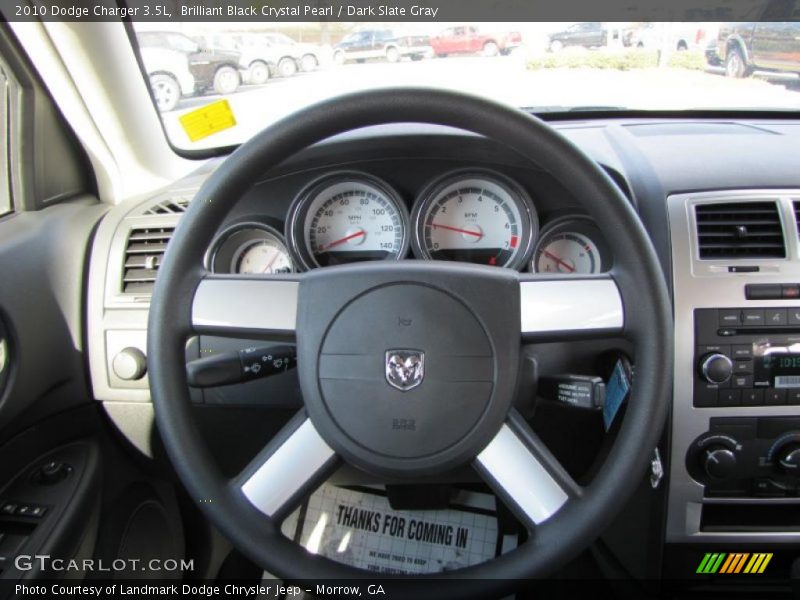 Brilliant Black Crystal Pearl / Dark Slate Gray 2010 Dodge Charger 3.5L