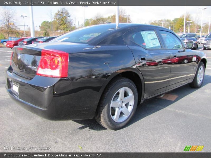 Brilliant Black Crystal Pearl / Dark Slate Gray 2010 Dodge Charger 3.5L