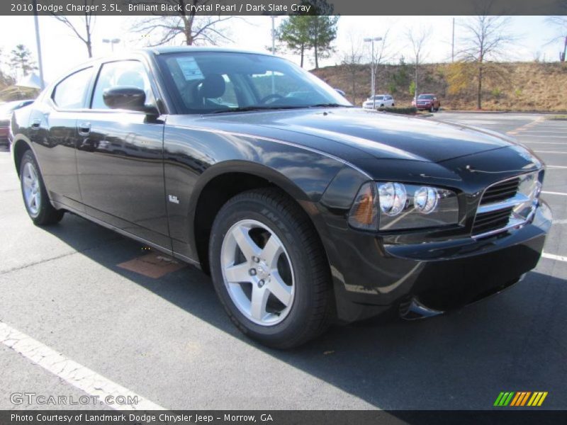 Brilliant Black Crystal Pearl / Dark Slate Gray 2010 Dodge Charger 3.5L