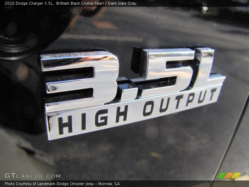 Brilliant Black Crystal Pearl / Dark Slate Gray 2010 Dodge Charger 3.5L