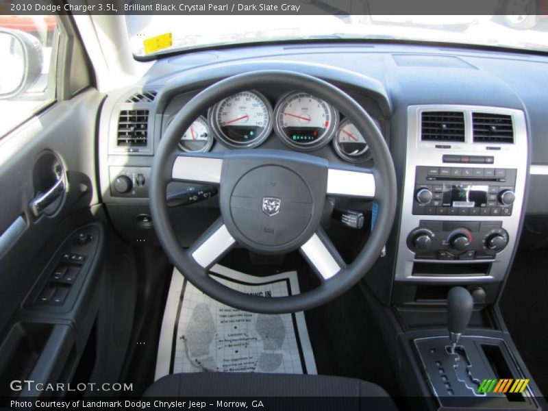 Brilliant Black Crystal Pearl / Dark Slate Gray 2010 Dodge Charger 3.5L