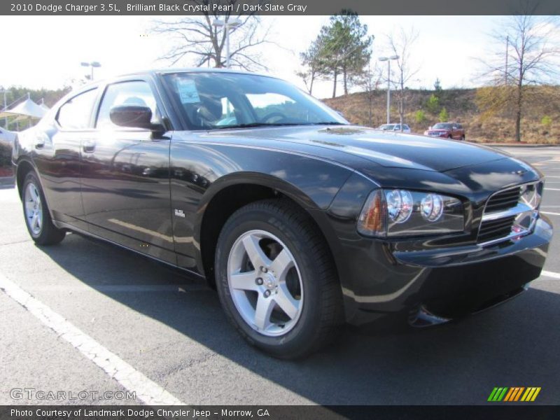 Brilliant Black Crystal Pearl / Dark Slate Gray 2010 Dodge Charger 3.5L