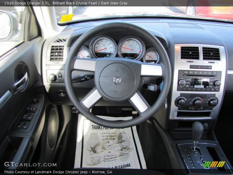 Brilliant Black Crystal Pearl / Dark Slate Gray 2010 Dodge Charger 3.5L