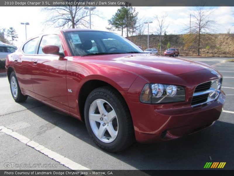 Inferno Red Crystal Pearl / Dark Slate Gray 2010 Dodge Charger 3.5L