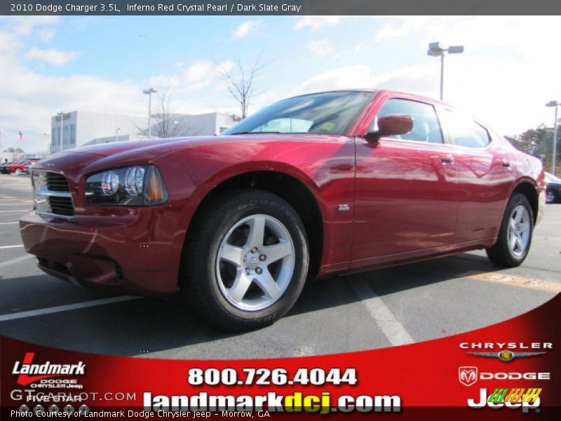 Inferno Red Crystal Pearl / Dark Slate Gray 2010 Dodge Charger 3.5L