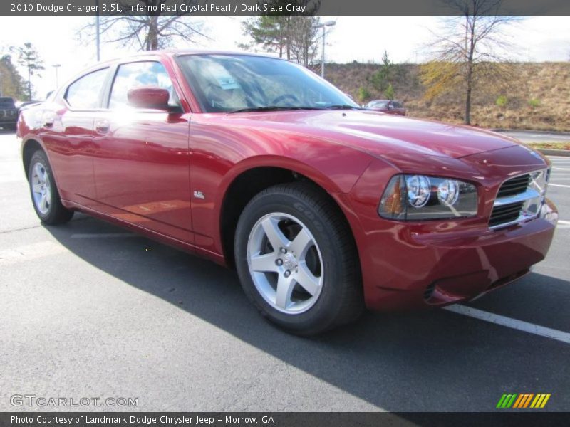 Inferno Red Crystal Pearl / Dark Slate Gray 2010 Dodge Charger 3.5L