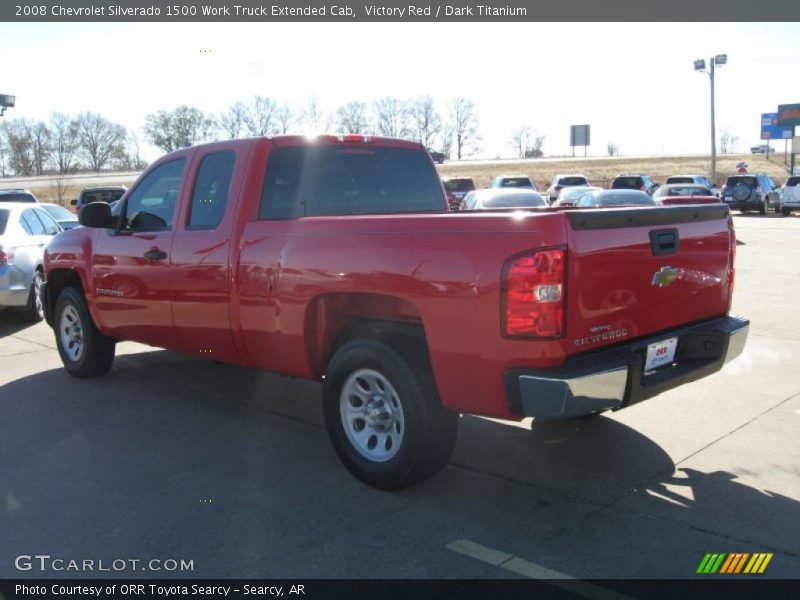 Victory Red / Dark Titanium 2008 Chevrolet Silverado 1500 Work Truck Extended Cab